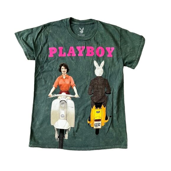 Unisex Playboy 1959 Cover T-shirt Bunny Motorbike NWOT size Small - Picture 2 of 6